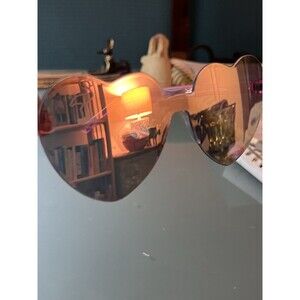 Fabulous Heart-shaped Mirrored Sunglasses By Clare’s (from the UK) Pink Arms